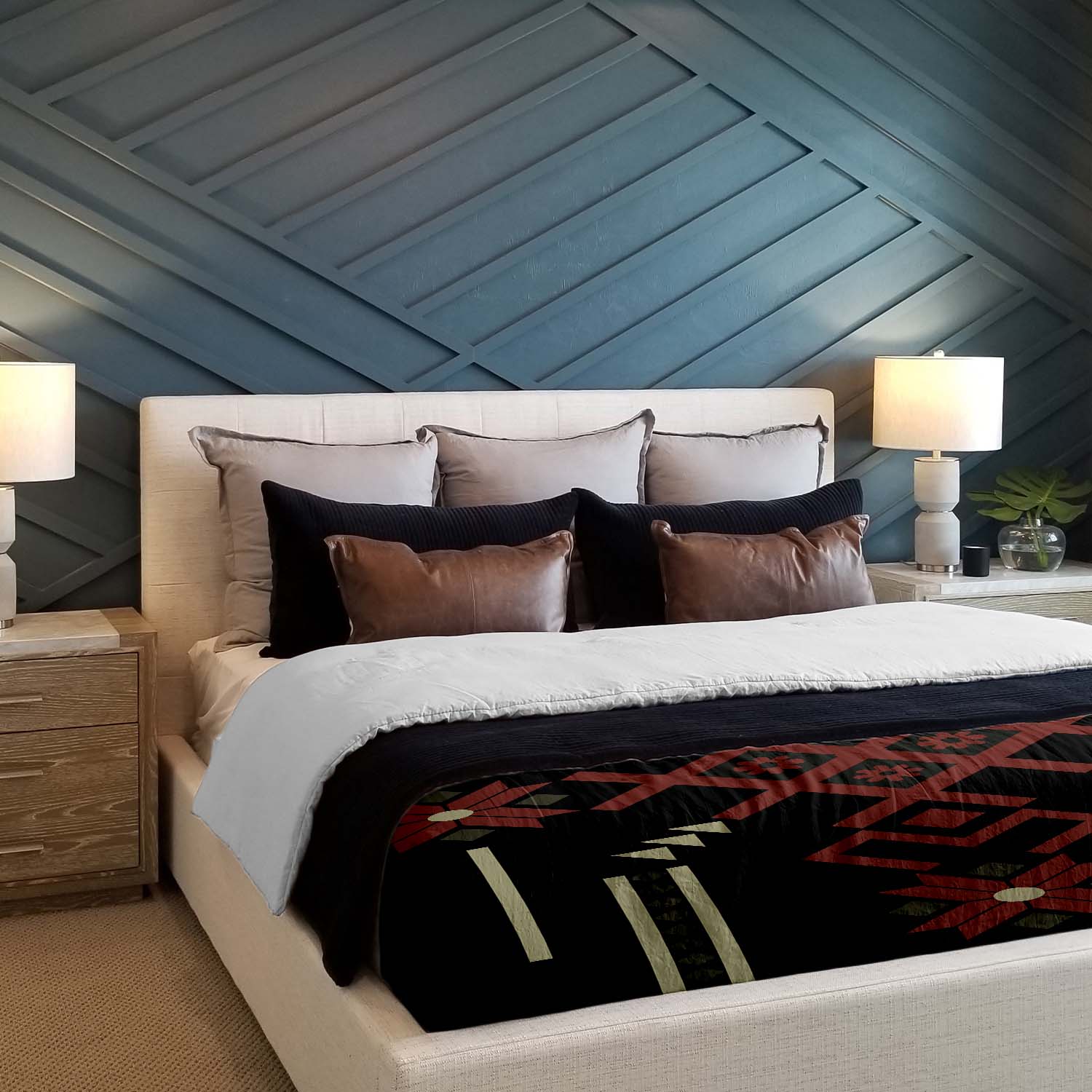 Set de ropa de cama con manta terapéutica y gran copo de nieve