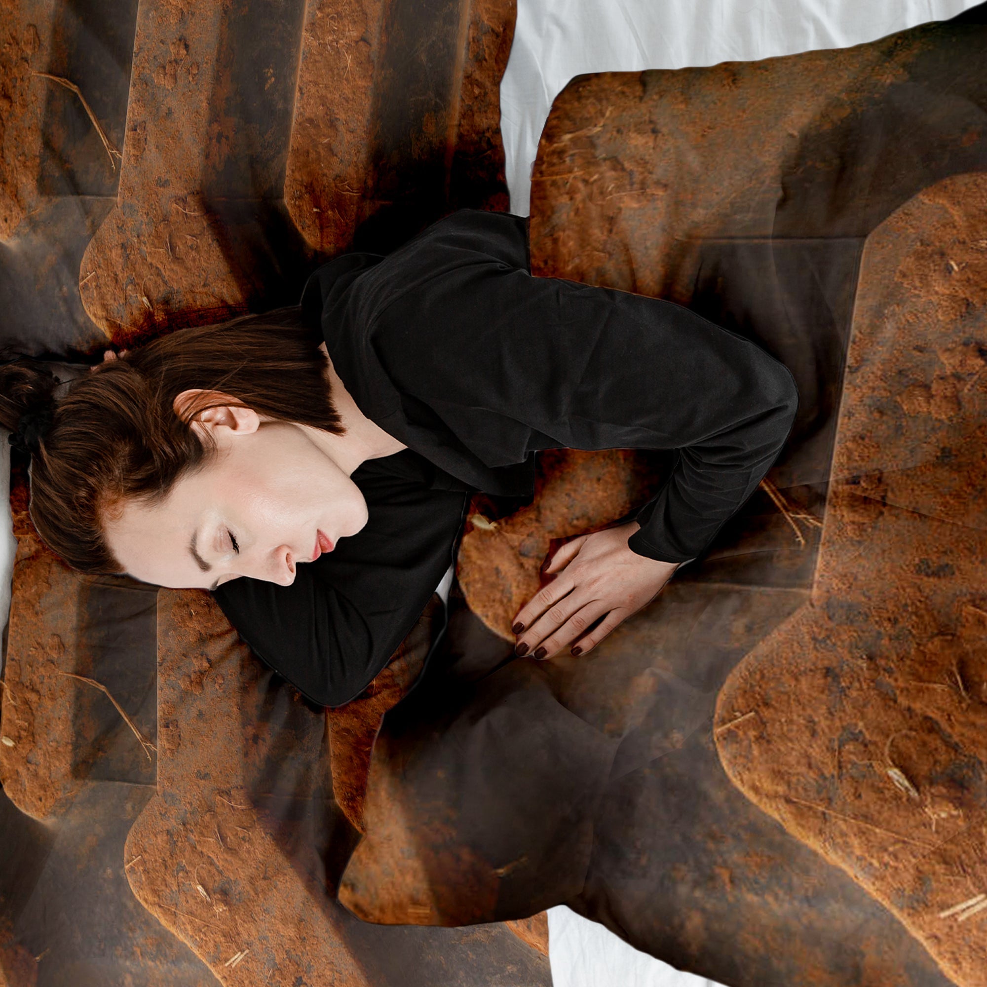 Manta terapéutica original - Funda de algodón Tierra marrón