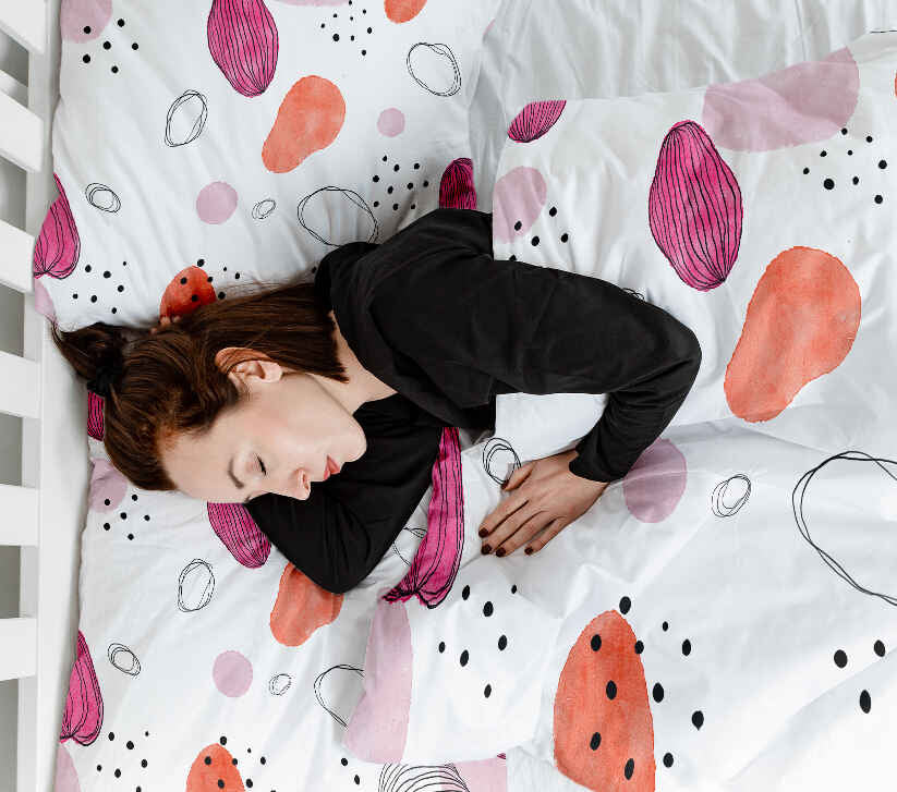 Set de ropa de cama con mantas terapéuticas círculos abstractos