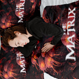 Set de ropa de cama con manta terapéutica rojo The Matrix Schriftzug