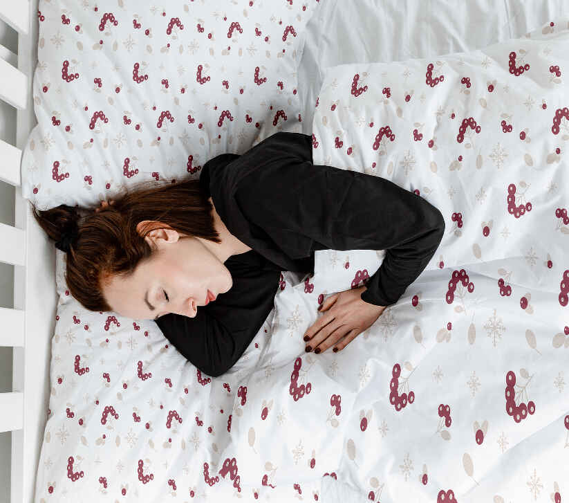 Set de ropa de cama con manta terapéutica y arbusto de bayas