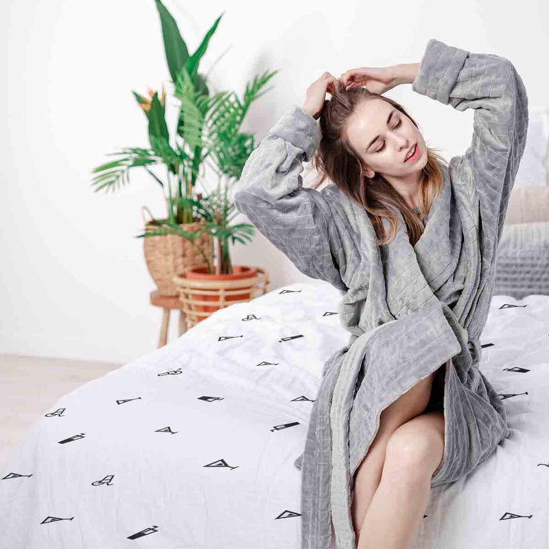 Set de ropa de cama para mantas terapéuticas blanco cócteles
