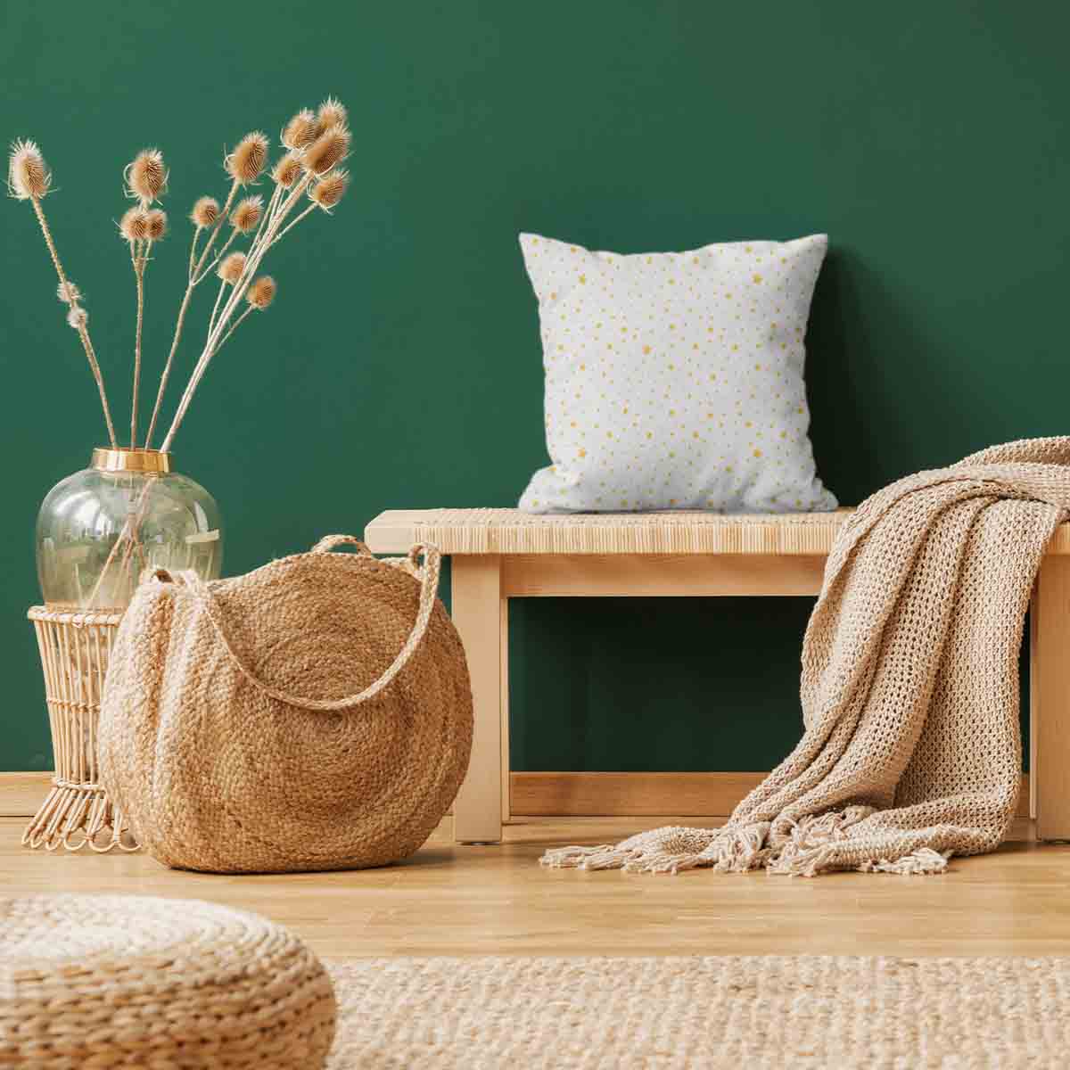 Almohada de salud blanca con estrellas amarillas