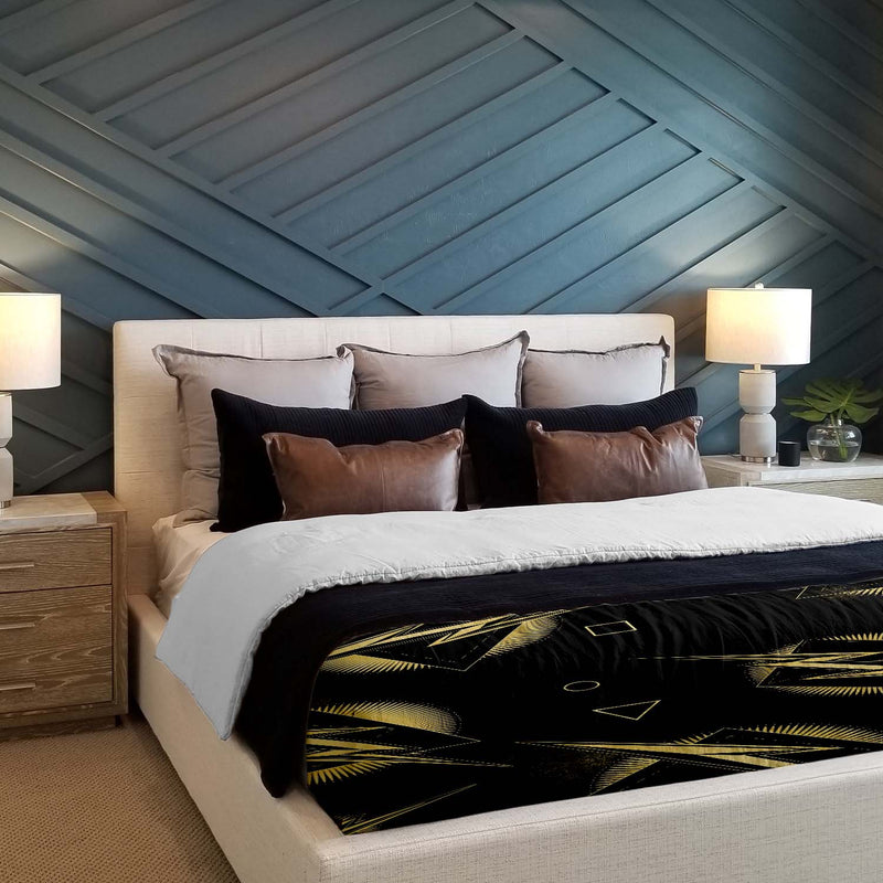 Set de ropa de cama con manta terapéutica rayo amarillo