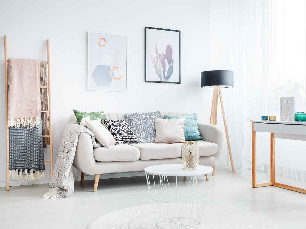 Almohada de salud patrón ondulado azul