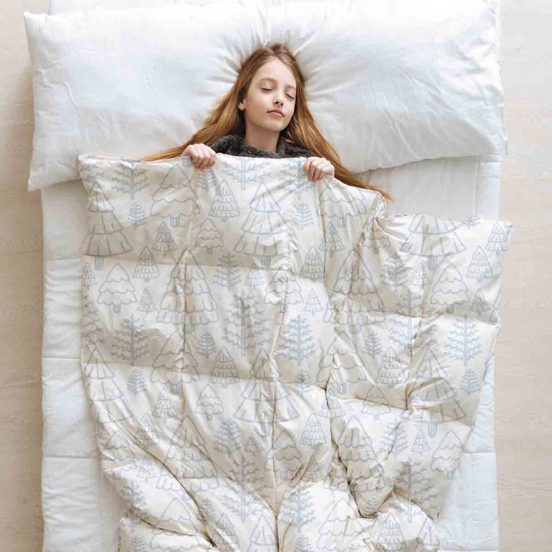 Juego de ropa de cama con manta terapéutica bosque tierno