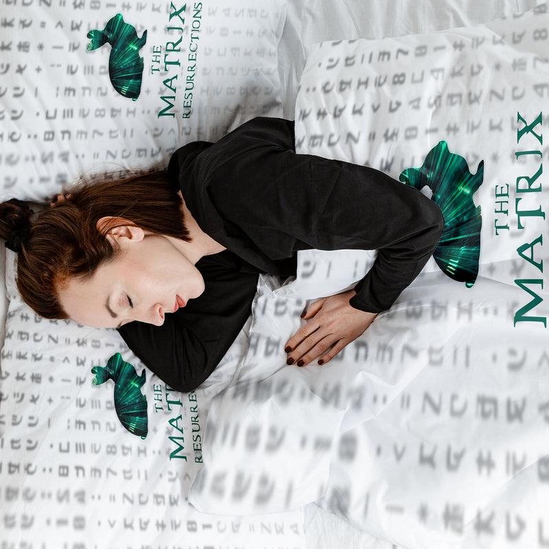 Set de ropa de cama con manta terapéutica blanca Matrix