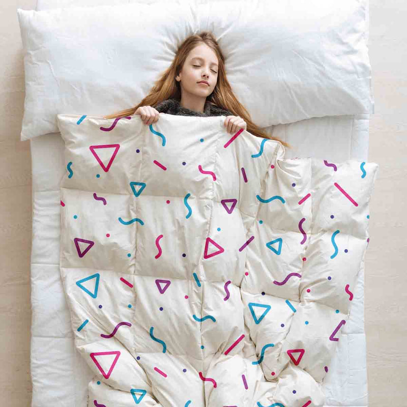 Set de ropa de cama con mantas terapéuticas y muchas formas