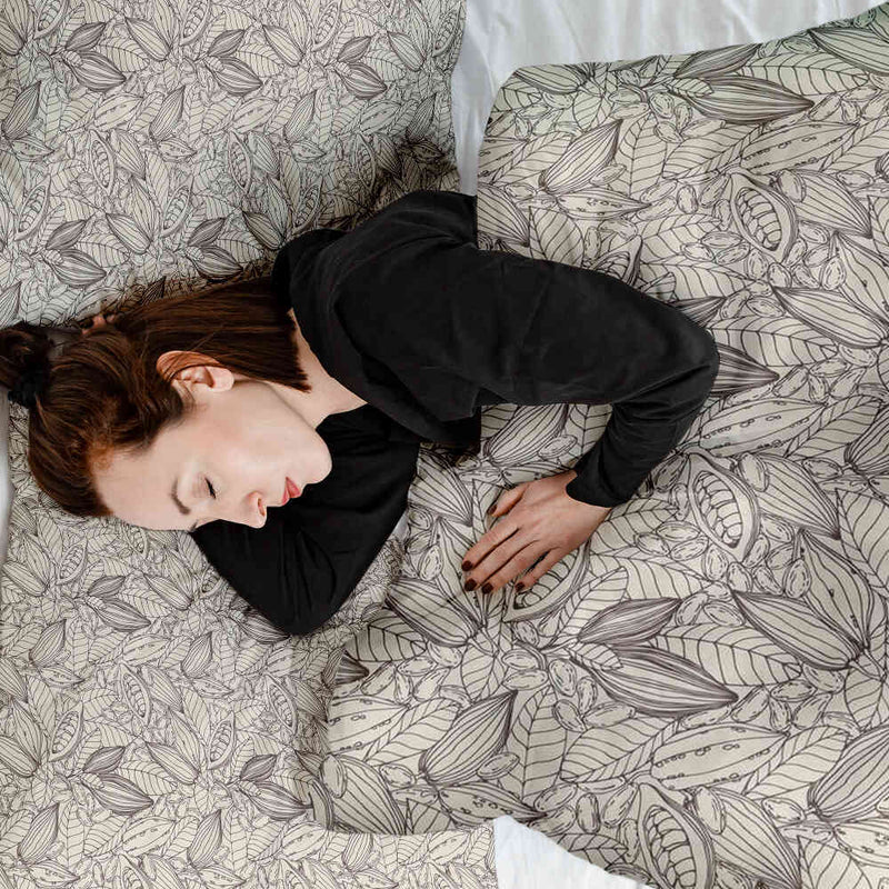 Juego de ropa de cama con manta terapéutica planta de cacao