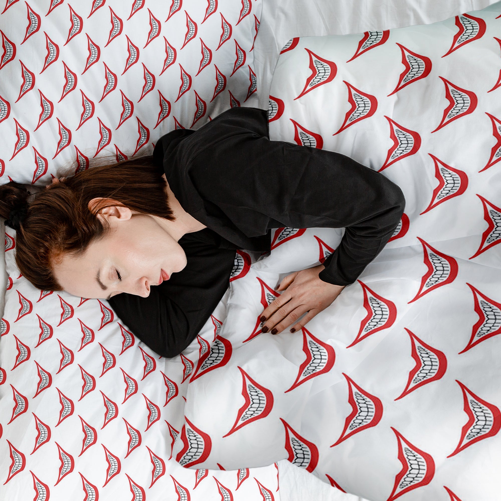 Juego de ropa de cama con manta terapéutica blanco Joker