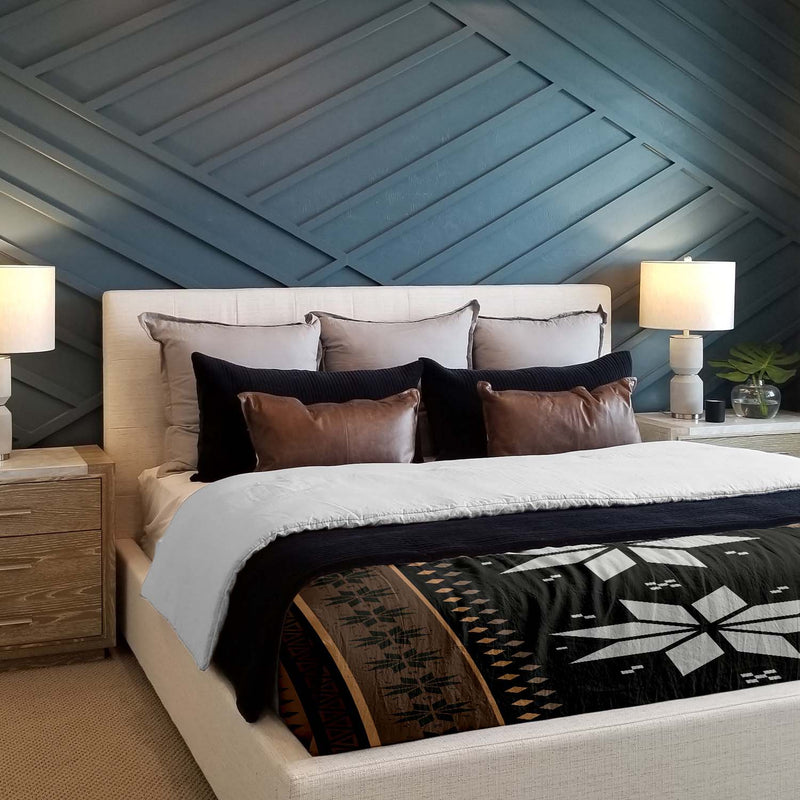 Set de ropa de cama con manta terapéutica a rayas con estrellas