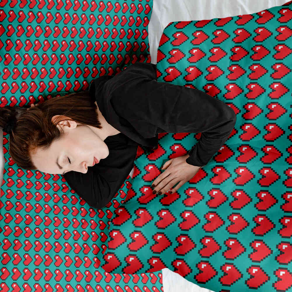 Set de ropa de cama con manta terapéutica Computer Love