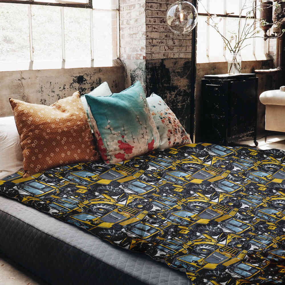 Set de ropa de cama con manta terapéutica tractor