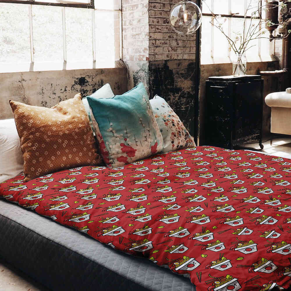 Set de ropa de cama y mantas terapéuticas rojo para llevar