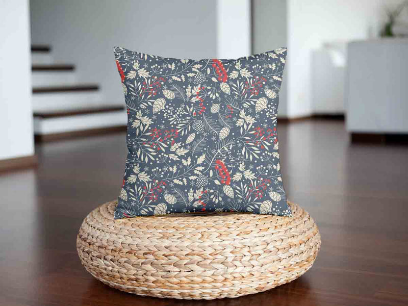 Almohada de salud hojas navideñas