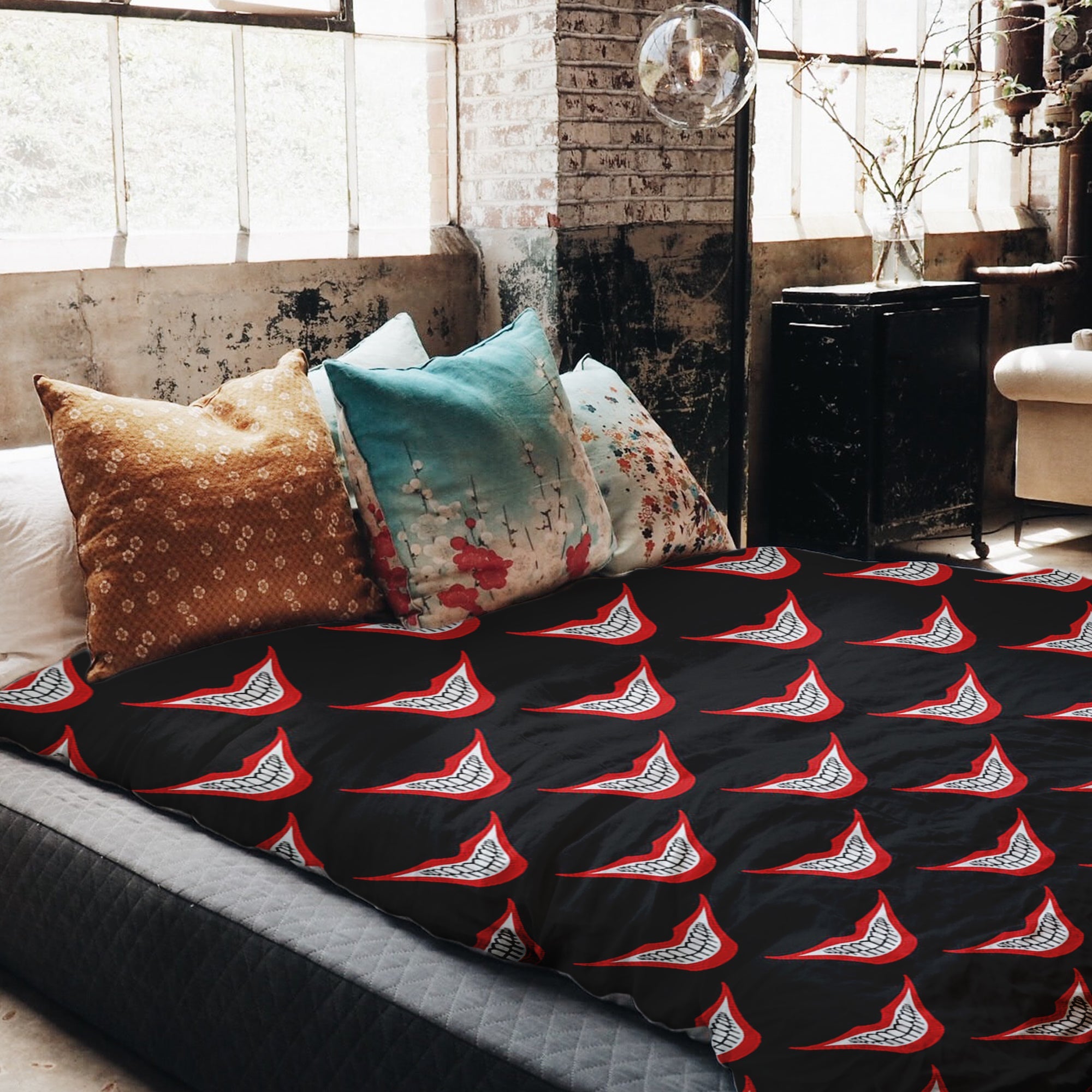 Manta terapéutica original - Funda de algodón Boca sonriente