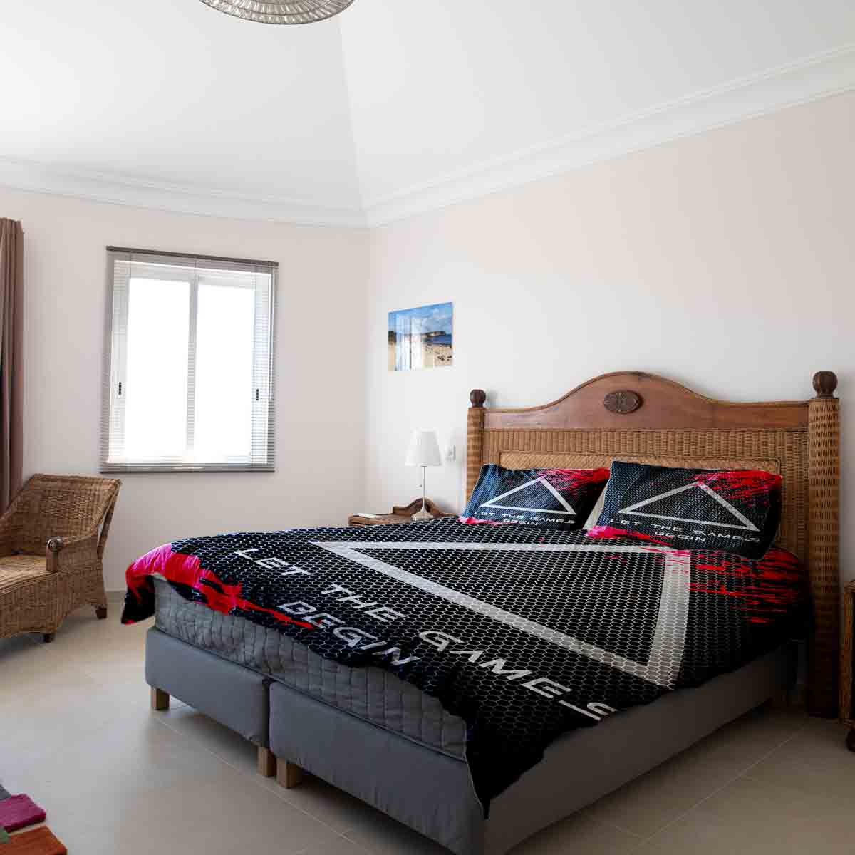 Juego de ropa de cama para terapia, negro, juegos
