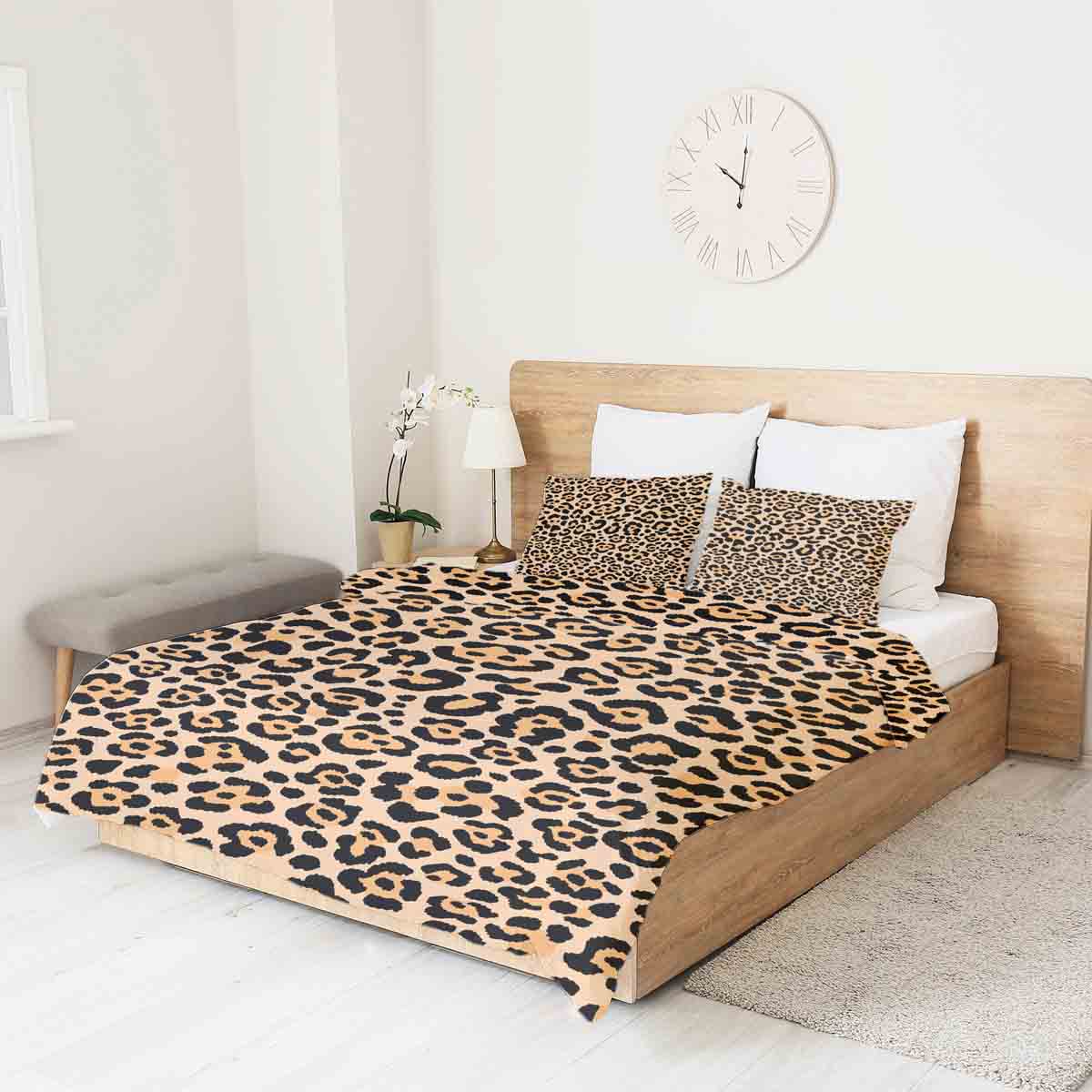 Manta terapéutica original - Funda de algodón con estampado de leopardo