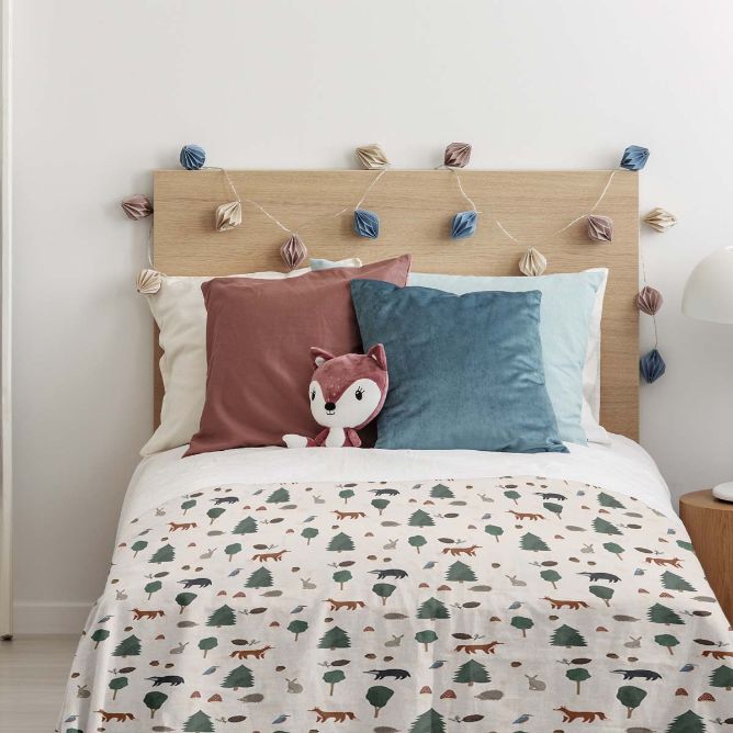 Manta terapéutica original - Manta con peso de animales del bosque con funda de algodón para niños