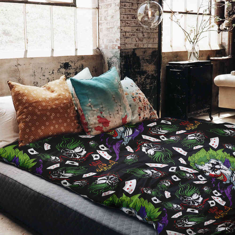 Juego de ropa de cama con manta terapéutica Joker colorido