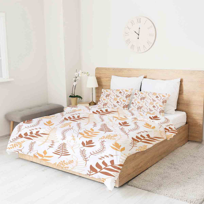 Manta terapéutica original - Funda de algodón blanca con ramas otoñales
