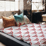 Juego de ropa de cama con manta terapéutica blanco Joker