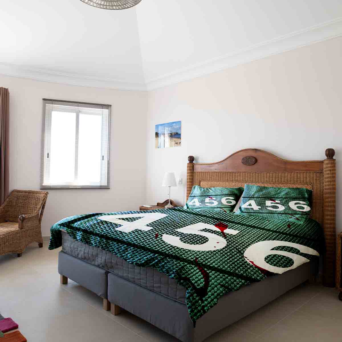 Set de ropa de cama y mantas terapéuticas verde 456