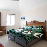 Set de ropa de cama y manta terapéutica verde 456