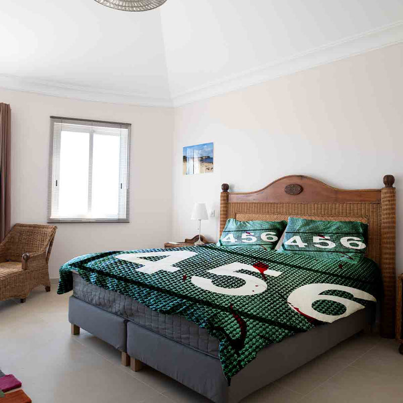 Set de ropa de cama y manta terapéutica verde 456