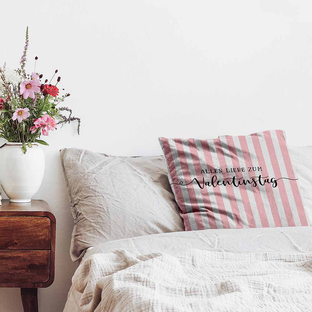 Almohada de salud a rayas Día de San Valentín