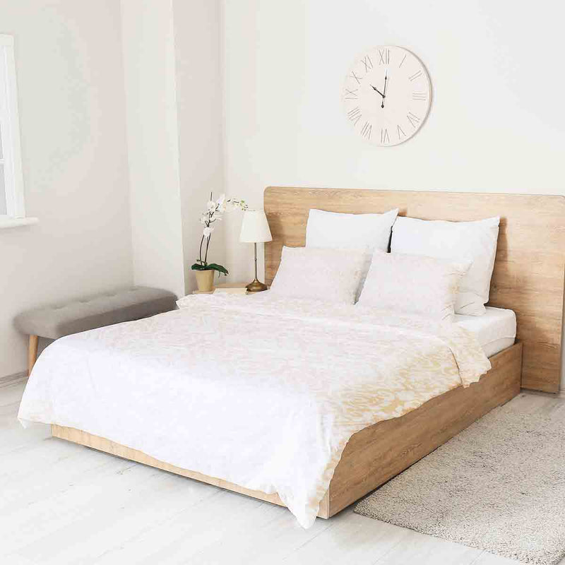 Set de ropa de cama con manta terapéutica Boho naranja