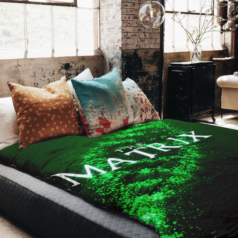 Set de ropa de cama con manta terapéutica verde Matrix DNA