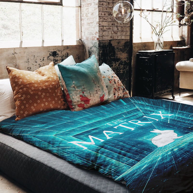Set de ropa de cama con manta terapéutica azul Matrix
