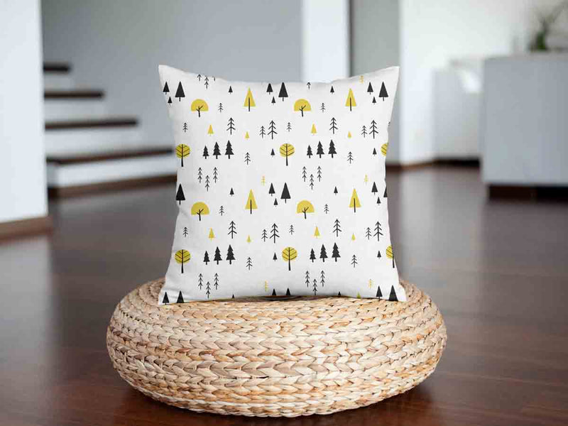 Almohada de salud con árboles amarillos
