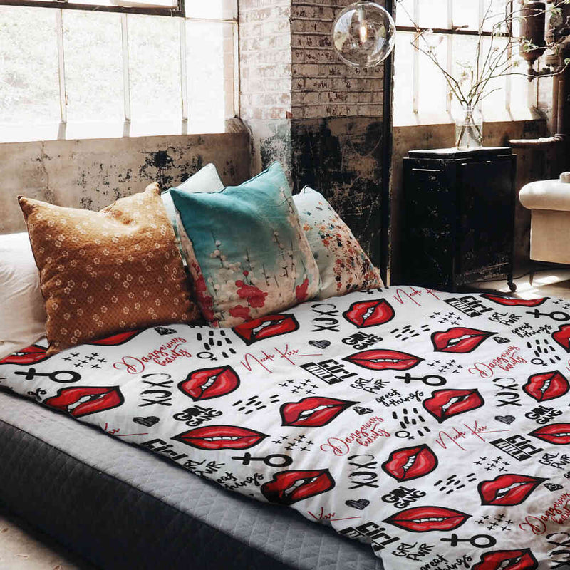 Juego de ropa de cama con manta terapéutica XOXO