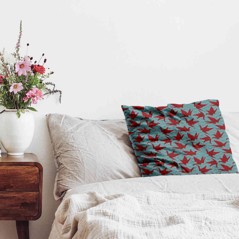 Almohada de salud roja Origami