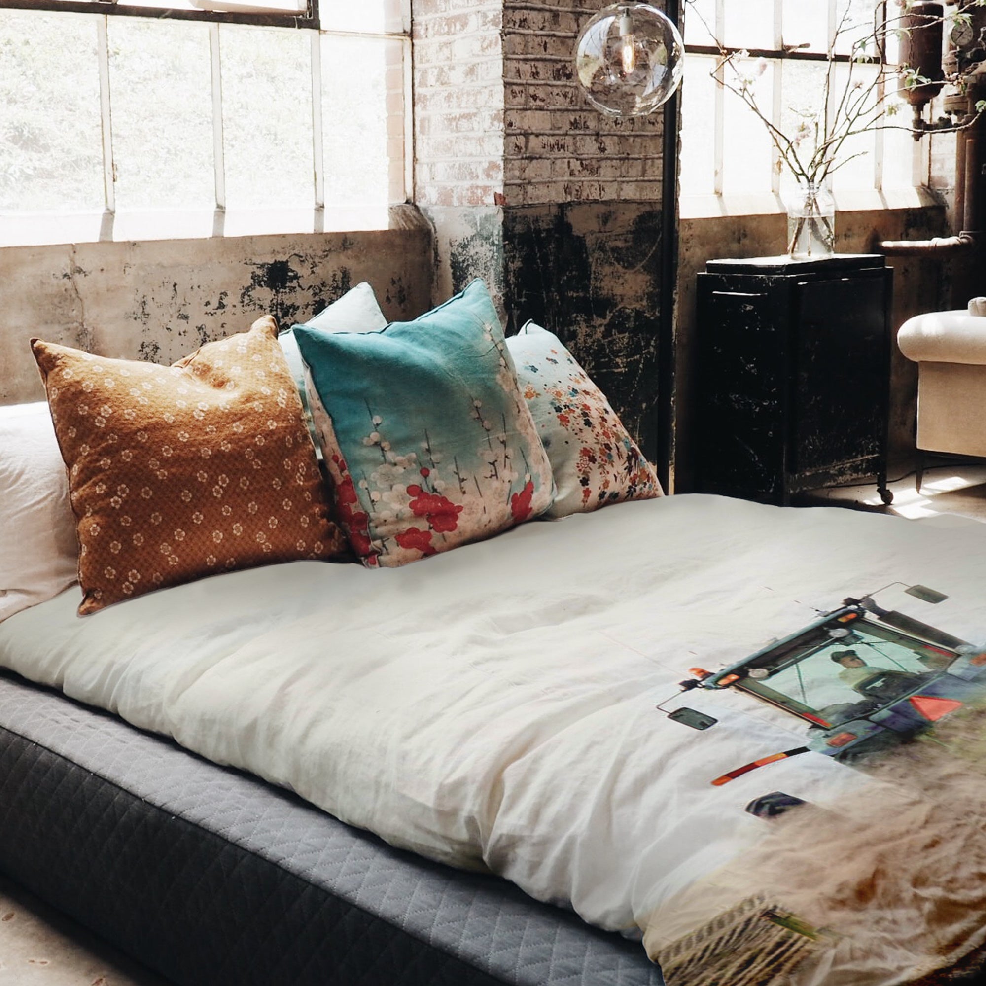 Manta terapéutica original - Funda de algodón Tractor en acción