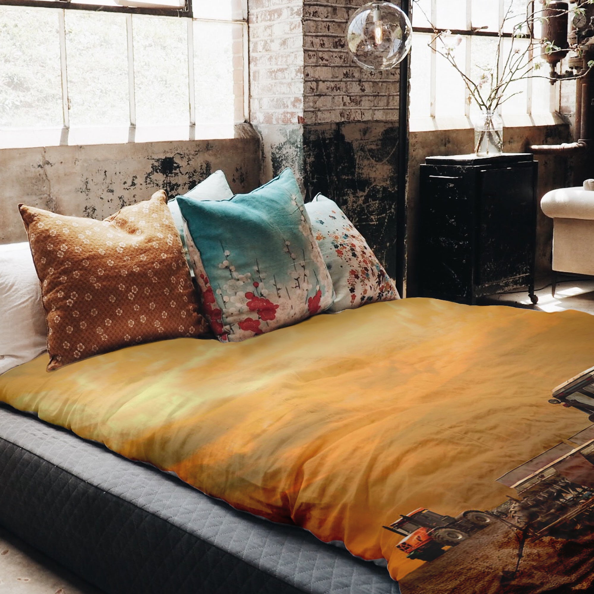 Set de ropa de cama con mantas terapéuticas Dos tractores