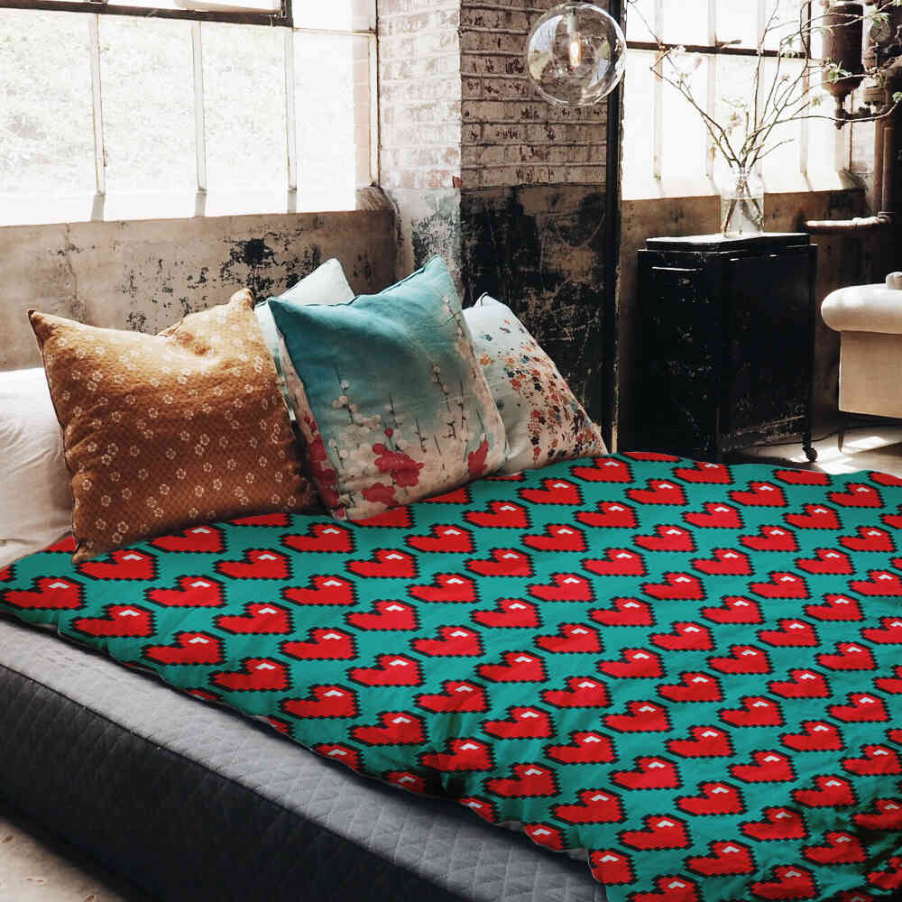 Set de ropa de cama con manta terapéutica Computer Love