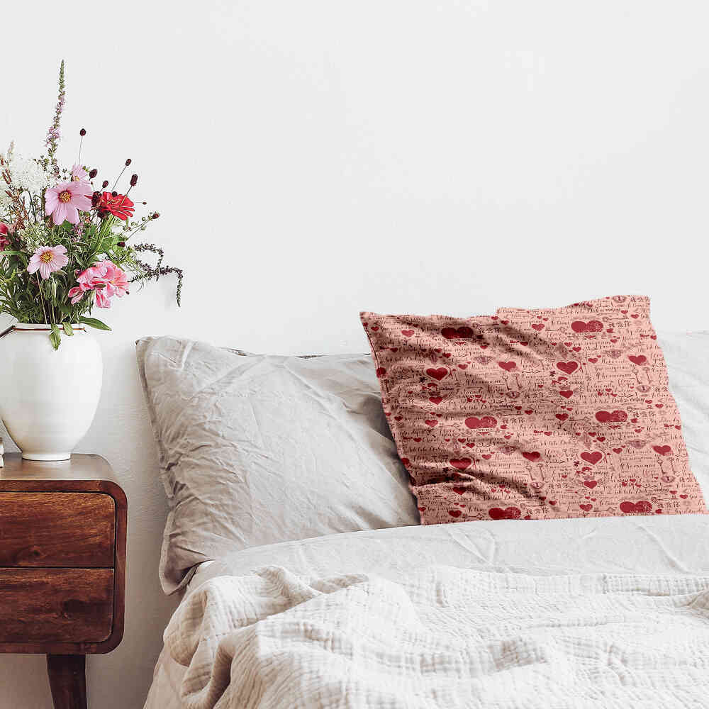 Almohada de salud rosa Te amo