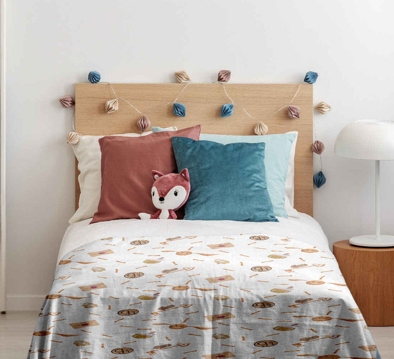 Set de ropa de cama con manta terapéutica blanca con Schnatz