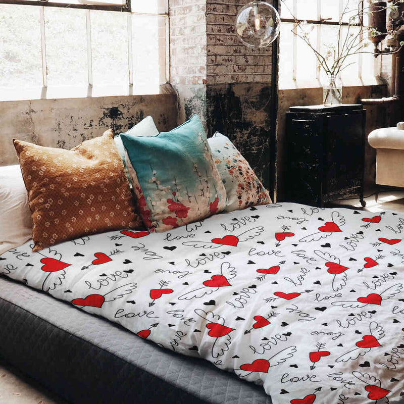 Set de ropa de cama con manta terapéutica Amor da alas