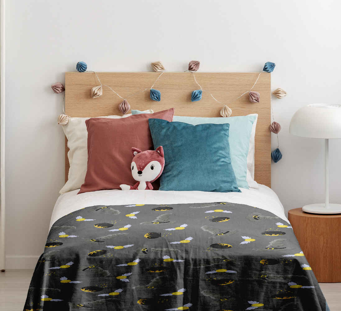 Set de ropa de cama con manta terapéutica gris Sombrero mágico