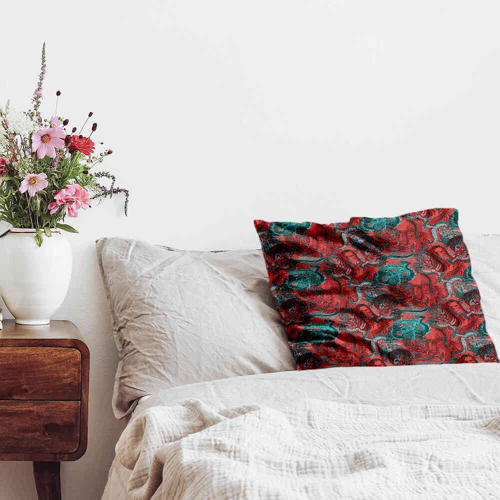 Almohada de salud abstracta roja