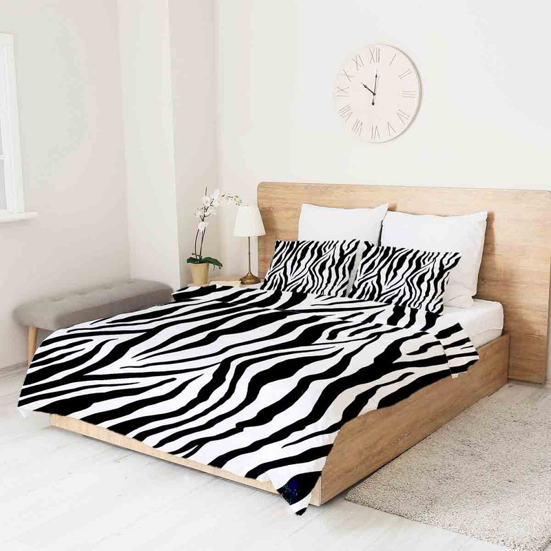 Set de ropa de cama con manta terapéutica estampado de cebra