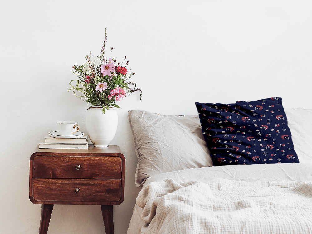 Almohada de salud azul grosella negra