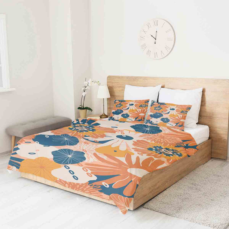 Manta terapéutica original - Funda de algodón con flores de gerbera