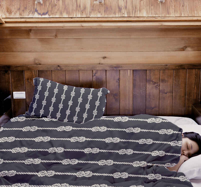 Set de ropa de cama con manta terapéutica nudo marinero