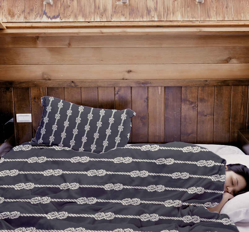 Juego de ropa de cama con manta terapéutica nudo marinero