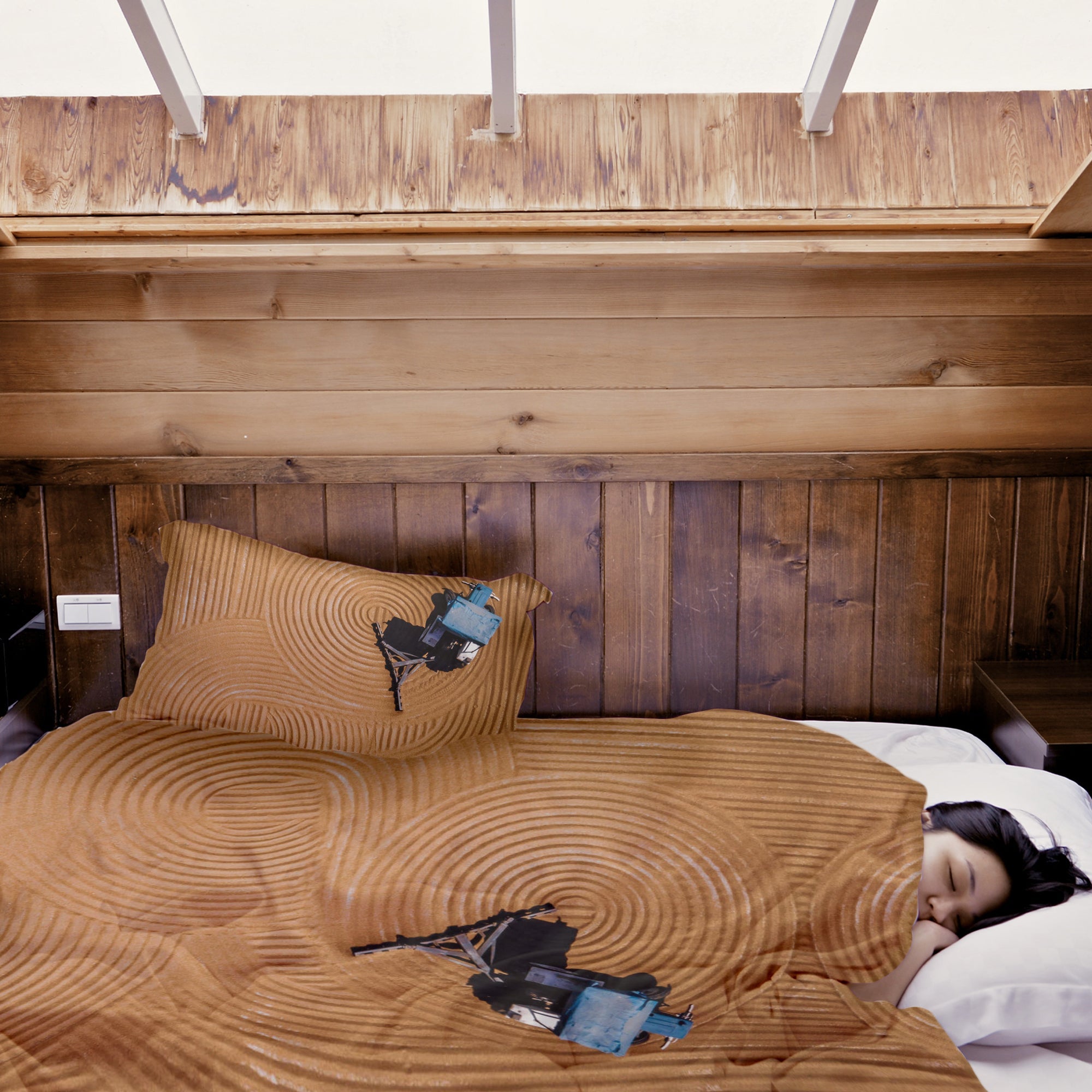 Manta terapéutica original - Funda de algodón círculos en el campo